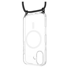 FIXED MagPure Neck kryt s černou šňůrkou na krk pro Apple iPhone 17