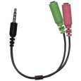 GENIUS audio adaptér 2x female 3,5mm jack na 1x male 3,5" jack