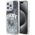 DKNY Liquid Glitter Arch Logo kryt iPhone 14 Pro Max černý