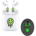 RockMax skin Art dekorativní nálepka pro AirPods 1/2 Gen.+nabíjecí pouzdro, svítící ve tmě Smile