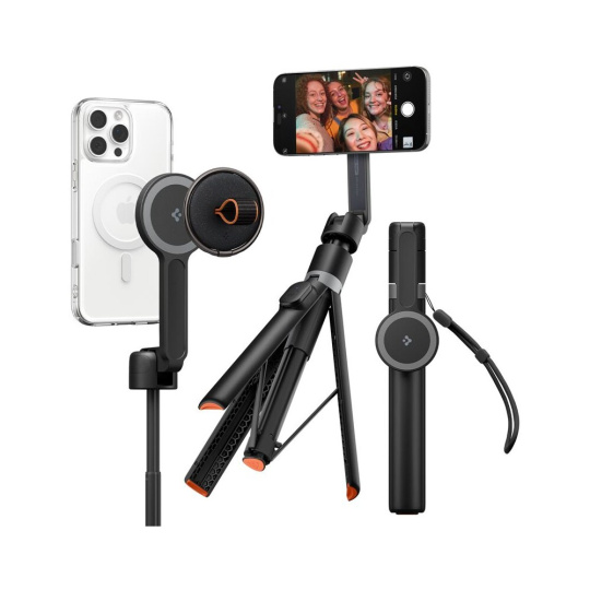 Spigen Selfie Stick MagSafe+ Tripod selfie tyč černá