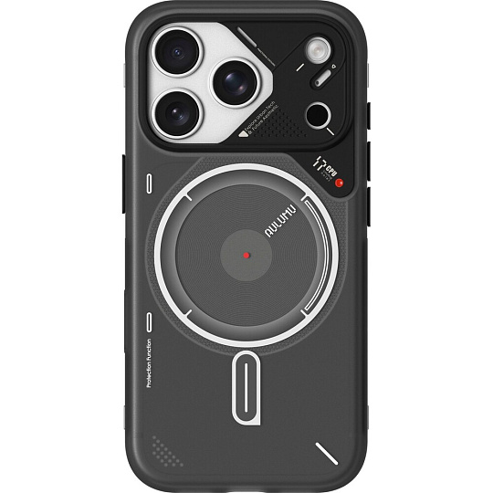Aulumu A17 Frosted TPU MagSafe kryt iPhone 17 Pro Max Translucent Gray