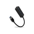 AXAGON HUEM1A 4x USB 3.2 Gen 1 MINI hub kovový kabel USBA 20cm