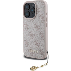 Guess 4G Charm kryt iPhone 16 Pro Max růžový