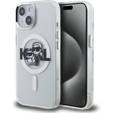 Karl Lagerfeld IML Glitter Karl and Choupette Sketch MagSafe kryt iPhone 15 čirý Karl Lagerfeld IML Glitter Karl and Choupette Sketch MagSafe kryt iPhone 15 čirý