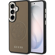 Guess PU Perforated 4G Logo Magnetic kryt Samsung Galaxy S26 hnědý