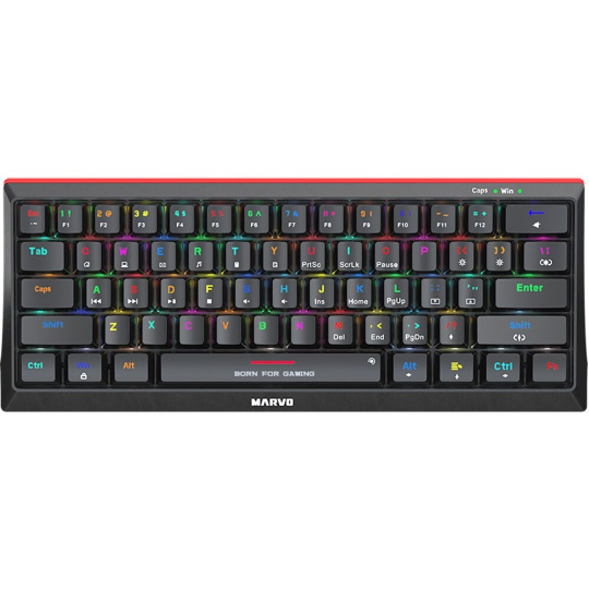 Marvo KG962G EN - R mechanická herní klávesnice TKL RGB (US) černá