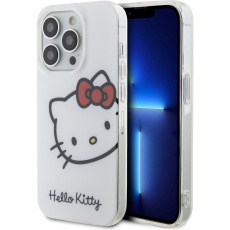 Hello Kitty IML Head Logo Kryt iPhone 15 Pro Max bílý