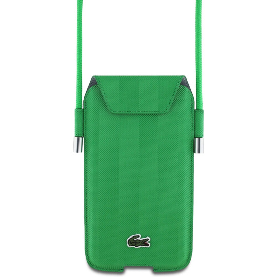 Lacoste PVC Iconic Petit Pique pouzdro na telefon XL zelené