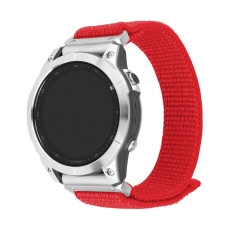 FIXED Nylon Sporty Strap řemínek pro Garmin QuickFit (26mm) červený