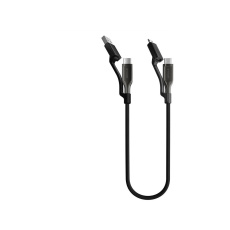 Nomad Kevlar Universal 240W kabel USB-C/USB-C, USB-A, MicroUSB (0,3m) černý