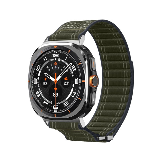 Spigen Fabric Band řemínek (hook-and-loop) Samsung Galaxy Watch Ultra 47mm zelený