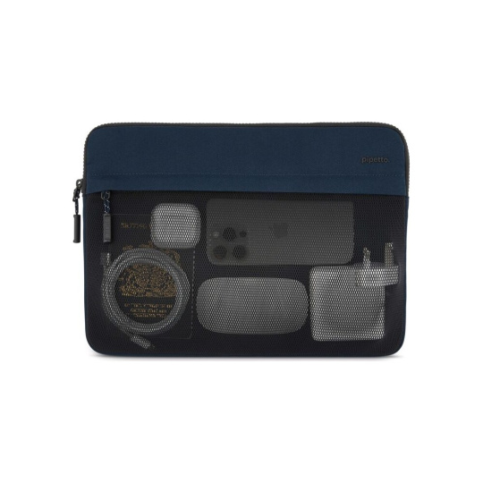 Pipetto Expand Sleeve pouzdro MacBook Pro 14"/MacBook Air 13.6" tmavě modré