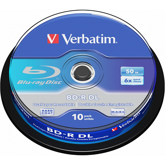 VERBATIM BD-R(10 ks) DualLayer/spindle/6X/50GB