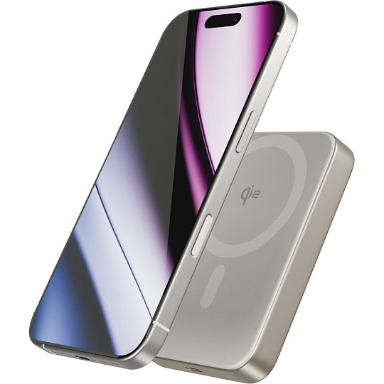 iWant Qi2 hliníková powerbanka 10 000 mAh MagSafe titanová iWant Qi2 hliníková powerbanka 10 000 mAh MagSafe titanová