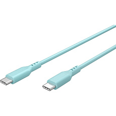 PremiumCord USB-C/USB-C napájecí kabel 60W 1,5m tyrkysový