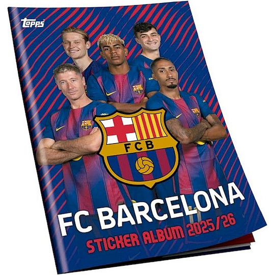 Topps fotbalové samolepky FC Barcelona 2025/2026 – Album Complete Set