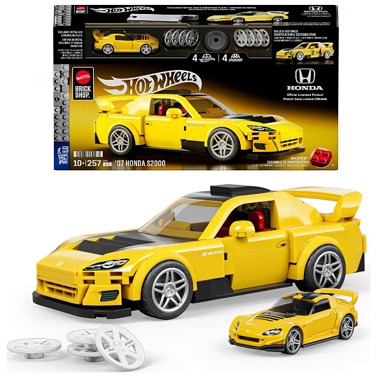 Mattel Brick Shop sestavitelný model Hot Wheels - 07 Honda S2000 (Speed Series)