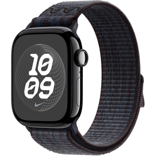 Apple Watch 42/41/40/38mm černo-modrý provlékací sportovní řemínek Nike