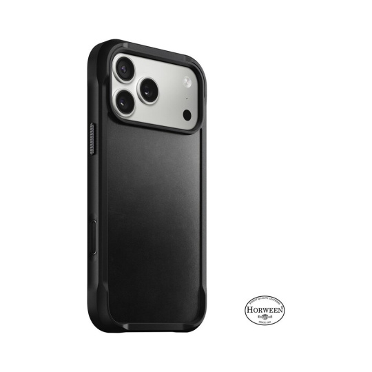 Nomad Rugged Leather Case (Horween) MagSafe kožený kryt iPhone 17 Pro Max Black