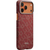 Pitaka Ultra-Slim Case MagSafe kryt iPhone 17 Pro Monogram-Gold/Red