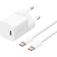 Baseus GaN5 30W USB-C nabíječka do sítě bílá