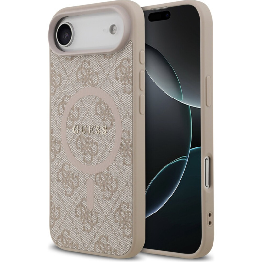 Guess PU Leather 4G Colored Ring MagSafe Zadní Kryt pro iPhone Air růžový Guess PU Leather 4G Colored Ring MagSafe Zadní Kryt pro iPhone Air růžový