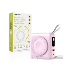 Mobile Origin PowerBank & Travel Charger, Lightning/USB-C kabel, MagSafe růžová
