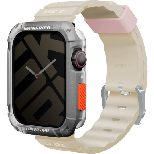 SKINARMA Shokku řemínek Apple Watch 45/44/42 mm béžový