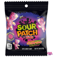 Kyselé žvýkací bonbony Sour Patch Kids Glow Ups - Jahoda a meloun 87 g