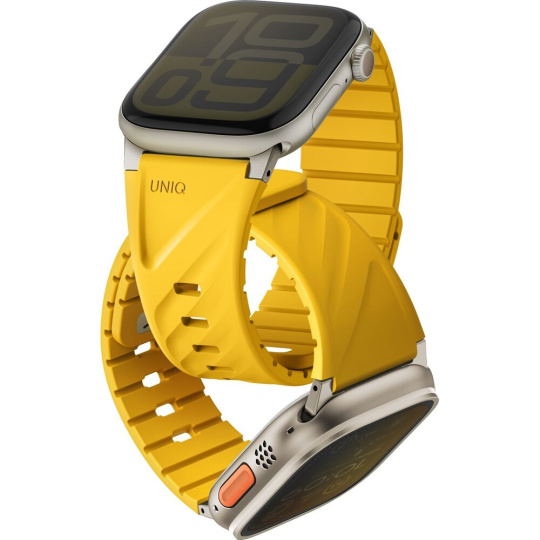 UNIQ Fluo Magnetický řemínek pro Apple Watch (49-40mm) Golden Yellow UNIQ Fluo Magnetický řemínek pro Apple Watch (49-40mm) Golden Yellow