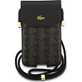 Lacoste PVC Blend Monogram Metal Logo kapsa na telefon XL hnědá