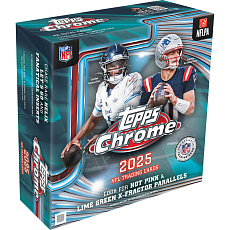Sběratelské karty Topps 2025 Chrome Football - Mega Box