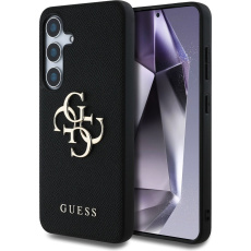 Guess PU Grained 4G Metal Logo kryt Samsung Galaxy S25 černý