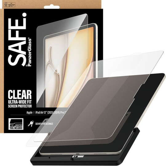 PanzerGlass® SAFE sklo s instalačním rámečkem Apple iPad Air 13"/Pro 13" (2024/2025) PanzerGlass® SAFE sklo s instalačním rámečkem Apple iPad Air 13"/Pro 13" (2024/2025)