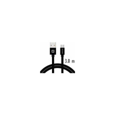 SWISSTEN Textile kabel USB / micro USB 3,0 m černý