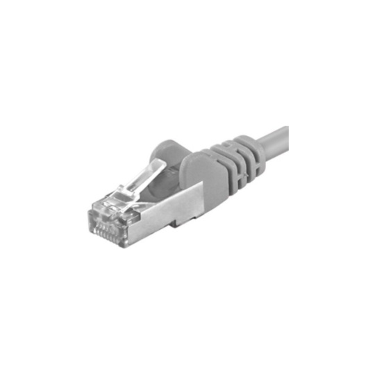 PremiumCord FTP CAT.6 patch kabel awg26 šedý 1m