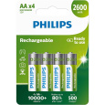 Philips R6B4B260/10 Nabíjecí baterie - 4x AA 2600mAh (Připraveny k použití)