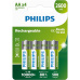 Philips R6B4B260/10 Nabíjecí baterie - 4x AA 2600mAh (Připraveny k použití)