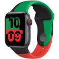 Apple Watch sportovní řemínek 49/45/44/42 mm Black Unity