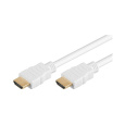 PremiumCord HDMI High Speed / Ethernet kabel zlacené konektory bílý 1m