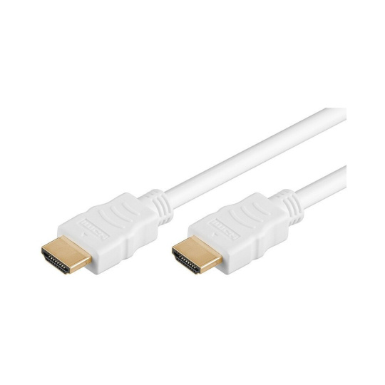 PremiumCord HDMI High Speed / Ethernet kabel zlacené konektory bílý 1m
