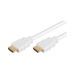 PremiumCord HDMI High Speed / Ethernet kabel zlacené konektory bílý 1m