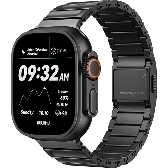 Aulumu C01 Hi-Per Titanium Alloy řemínek Apple Watch Ultra Black Aulumu C01 Hi-Per Titanium Alloy řemínek Apple Watch Ultra Black