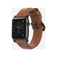 Nomad Traditional kožený řemínek Apple Watch Ultra (49mm) 8/7 (45mm)/6/SE/5/4 hnědý/černé přezky