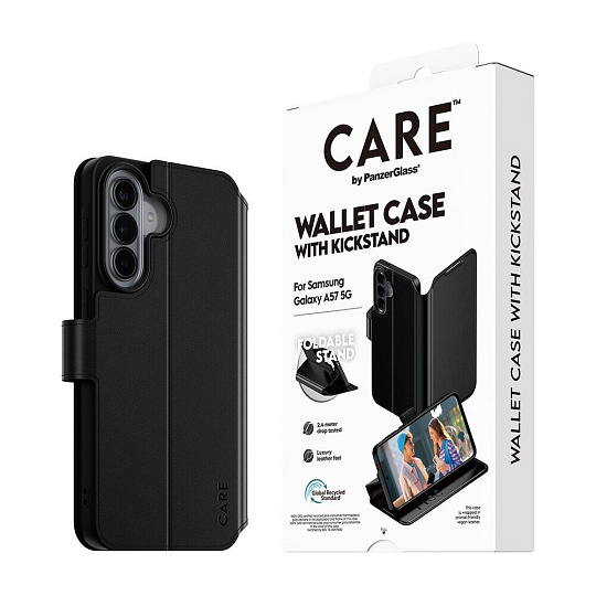 PanzerGlass® CARE Wallet Kickstand pouzdro Samsung Galaxy A57 černé