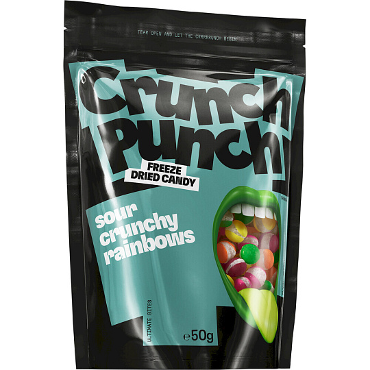 Mrazem sušené bonbony Crunch Punch - Sour Crunchy Rainbows 50 g Mrazem sušené bonbony Crunch Punch - Sour Crunchy Rainbows 50 g