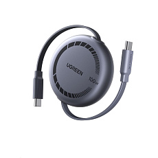 UGREEN navíjecí kabel USB-C, 1m, stříbrná