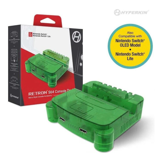 Dokovací stanice pro Nintendo Switch Hyperkin RetroN S64 - Lime Green