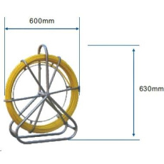 Protahovací pero sklolaminátové ve stojanu, délka 100m, průměr 6mm